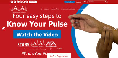 captura de pantalla del website https://heartrhythmalliance.org/