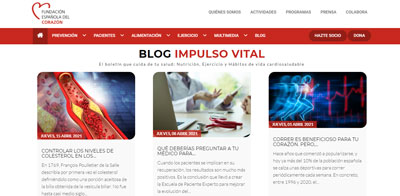 captura de pantalla del website https://fundaciondelcorazon.com