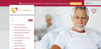 captura de pantalla del website https://www.heartfailurematters.org/es_ES/
